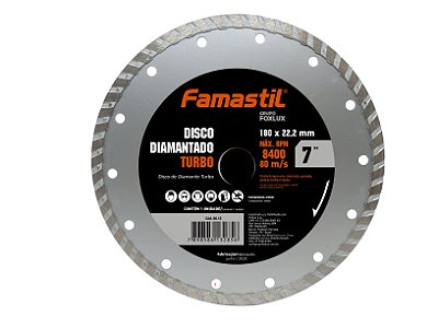 Disco Diamantado Liso Turbo 7'' Famastil
