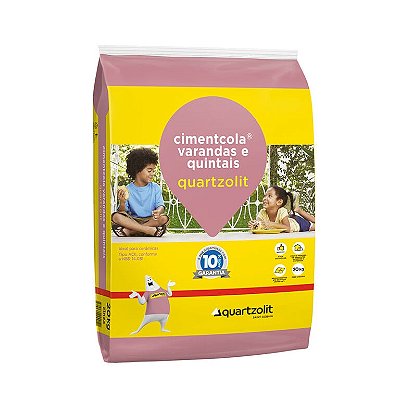 Argamassa Cimentcola Varandas e Quintais AC2 20KG Cinza Quartzolit 925027