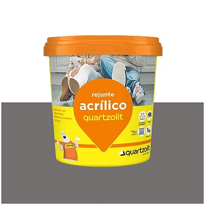Rejunte Acrílico 1KG Preto Grafite Quartzolit 921654