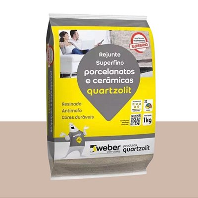 Rejunte Porcelanatos e Cerâmicas 1KG Kraft  Quartzolit