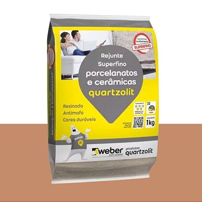 Rejunte Porcelanatos e Cerâmicas 1KG Tijolo  Quartzolit