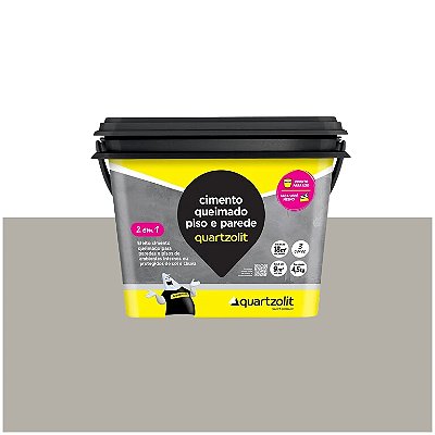 Cimento Queimado Cinza 4,5KG Quartzolit 240316