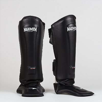 Caneleira De Muay Thai e Kickboxing Maximum Classic Black - PAR