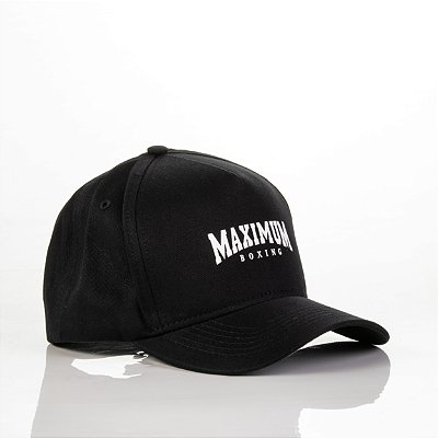 Boné Maximum Preto Logo Branco Silk