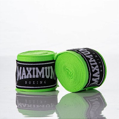 Bandagem de boxe e Muay Thai Verde Neon - Maximum