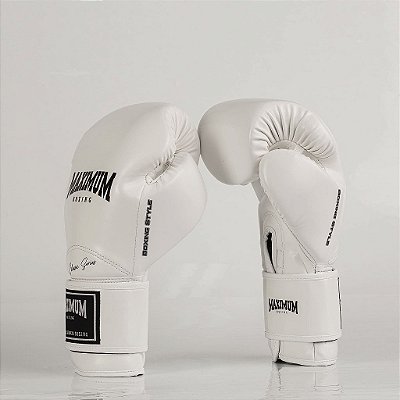 Luva de Boxe e Muay Thai Maximum New Classic White PU