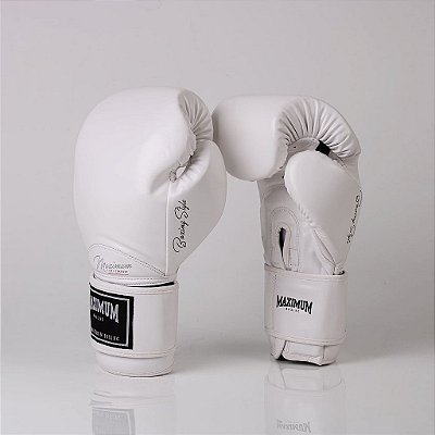 Luva de Boxe e Muay Thai Classic White Couro PU