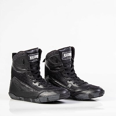 Sapatilha de Boxe Preto Camuflado Cano Baixo - Par