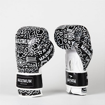 Luva de Boxe Infantil Desenhos Cor Preto