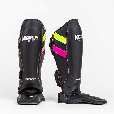 Caneleira de Muay Thai e Kickboxing Preta e Verde