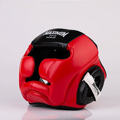 Capacete de Boxe e Muay Thai Vermelho - Maximum