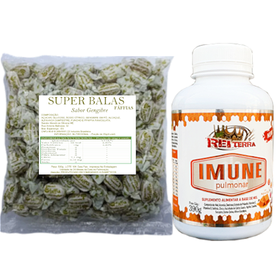 Bala Fáffia Sabor Gemgibre Com Xarope Imunipulmonar de Brinde