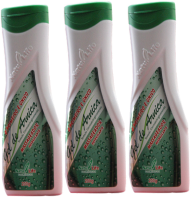 Kit 3 Potes Gel Natu LIfe 200 ml