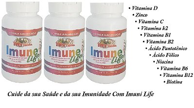 Imuni Life Suplemento Vitamínico e Mineral kit 3 Potes