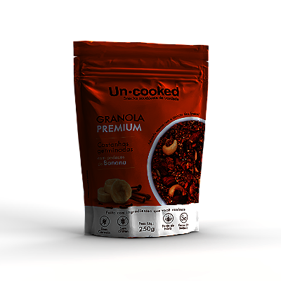 GRANOLA DE CASTANHAS GERMINADAS COM PEDAÇOS DE BANANA 250G