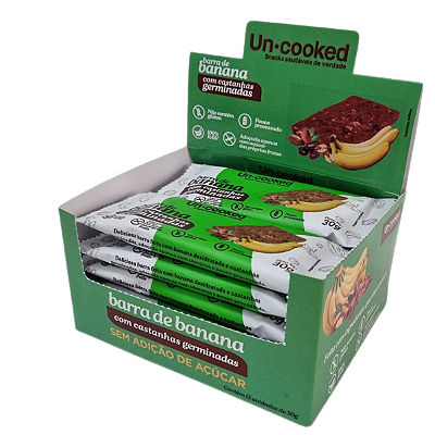DISPLAY BARRA DE BANANA COM CASTANHAS - 12 UNIDADES DE 30 GRAMAS