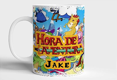 Caneca Hora de Aventura - Jake e Finn na Neve