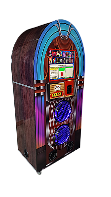 Máquina de Música Jukebox e Karaokê: 7 X 1 Tela 17 Polegadas Retrô ( Residencial )