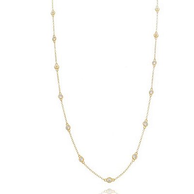 COLAR TIFFANY GOLD DIAMOND. PRATA 925