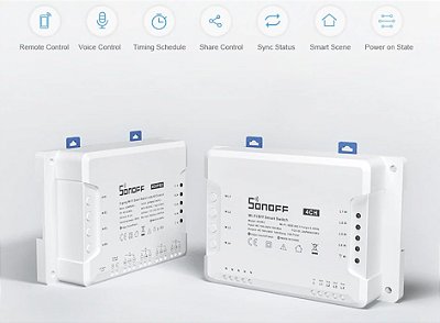 SONOFF 4CH R3 - DIY - Interruptor Inteligente, Wi-fi, 4 Canais