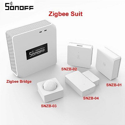 Kit Zigbee 3.0 Sonoff - Ponte zigbee/Interruptor sem fio/Sensor de temperatura e umidade/Sensor de movimento/Sensor sem fio de porta janela