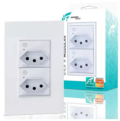 Tomada Inteligente Dupla 16A SU-M33S-16A - JWCOM SMART