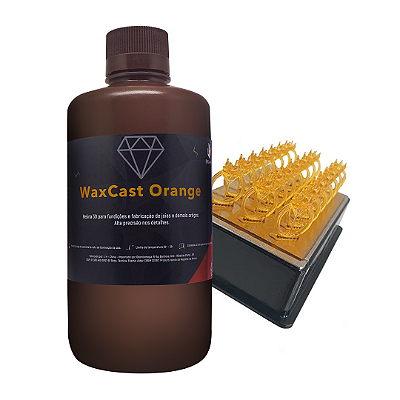Resina 3D Joias PrintaX WaxCast Orange 1kg #PromoX