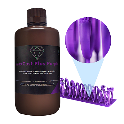 Resina 3D Joias PrintaX WaxCast Plus Purple 1kg