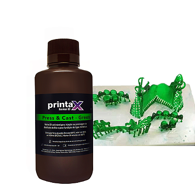 Resina 3D Odontológica PrintaX Press & Cast Green 500g