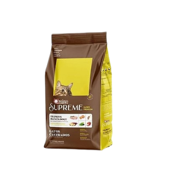 Ração Quatree Supreme Frango e Batata Doce para Gatos Castrados 10,1Kg