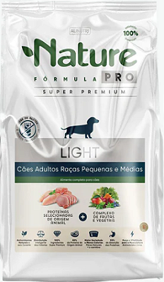 Ração Nature Formula Pro Light Cães Adultos Raças Pequenas e Médias 12KG