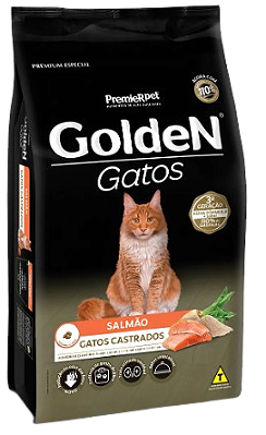 Ração Golden Gatos Adultos Castrados Salmão