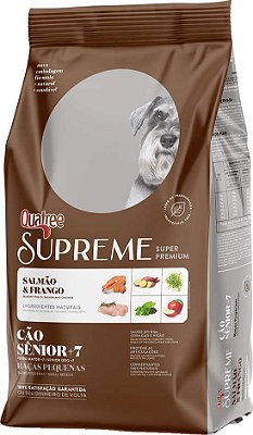 Ração Quatree Supreme Salmão e Frango Cães Sênior +7 Raças Pequenas