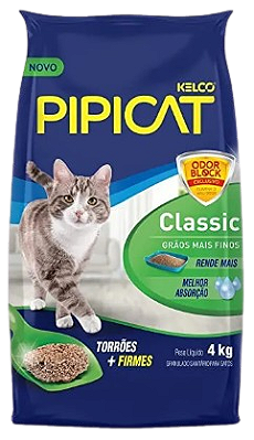 Areia Higiênica Pipicat Classic para Gatos