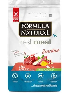 Ração Fórmula Natural Fresh Meat Sensitive Cães Adultos Portes Mini e Pequeno