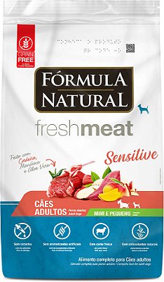 Ração  Fórmula Natural Fresh Meat Sensitive Cães Adultos Portes Mini e Pequeno
