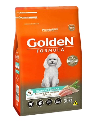Ração Golden Fórmula Cães Adultos Raças Pequenas Frango e Arroz Mini Bits 3 kg
