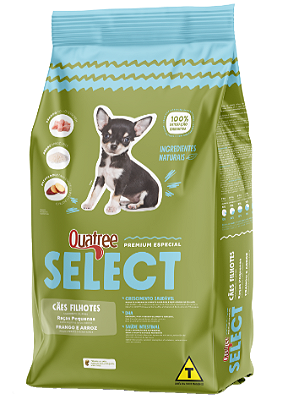 Ração  Quatree Select Frango e Arroz Cães Filhotes Raças Pequenas 3 kg