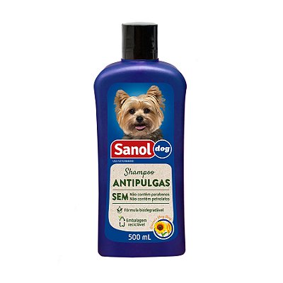 Shampoo Antipulgas Sanol Dog para Cães  500 ml
