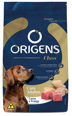 Ração Seca Origens Class Carne e Frango para Cães Adultos 20KG