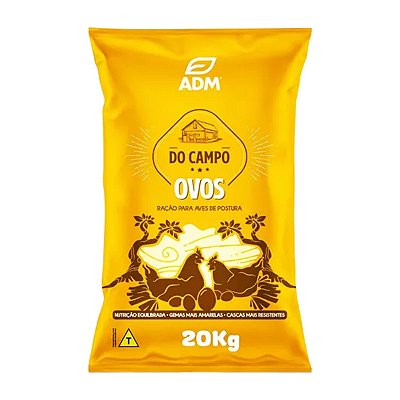 Ração Para Galinhas Poedeiras De Postura Triturada Do Campo Ovos Adm - 20kg