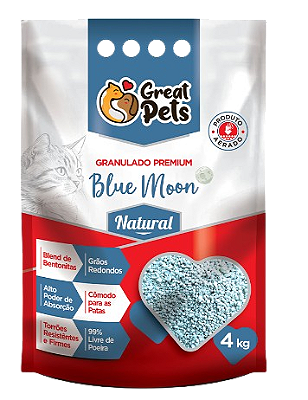 Areia Higiênica Great Pets Bentonita Premium Natural para Gatos 4kg
