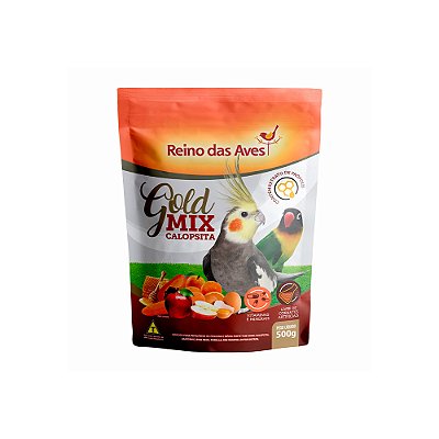 Ração Reino das Aves Gold Mix Calopsita 500 grs