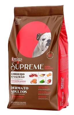 Ração Quatree Supreme Dermato Cordeiro e Salmão Cães Adultos 15 kg
