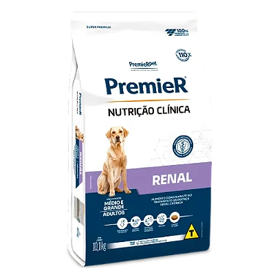 Ração Premier Nutrição Clínica Renal Cães Adultos Porte Médio e Grande 10,1 kg