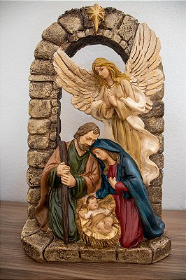 Presépio com anjo 30cm
