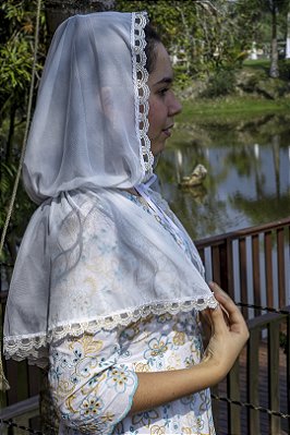 Véu Agnes (Modelo Capuz)