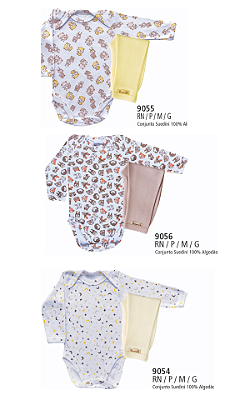 Body estampado manga comprida (cores neutras)