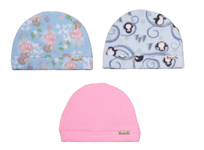 Kit 3 toucas para bebê