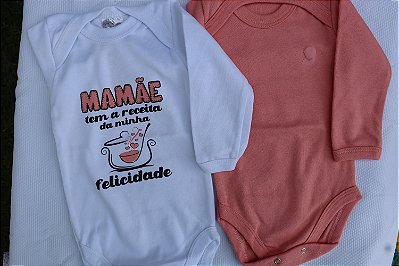 Kit 2 body de manga comprida (menina)
